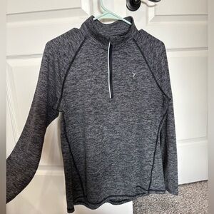 Gray Quarter-Zip Pullover